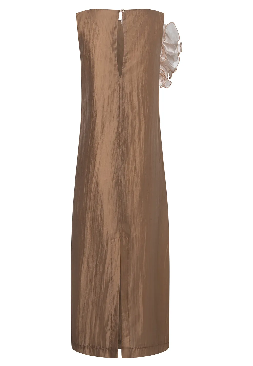 Ana Alcazar Davie abito midi lyocell cappuccino fiore