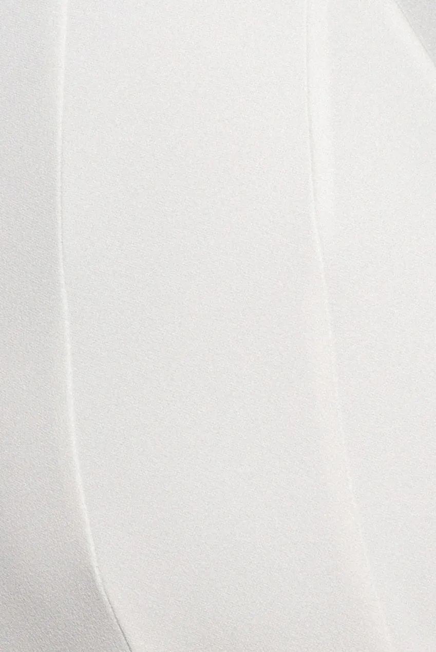 Goddiva Halterneck Cowl abito bianco scuba schiena nuda