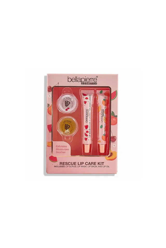 Bellapierre Rescue Lip Care kit labbra rosa 4 pezzi idratante