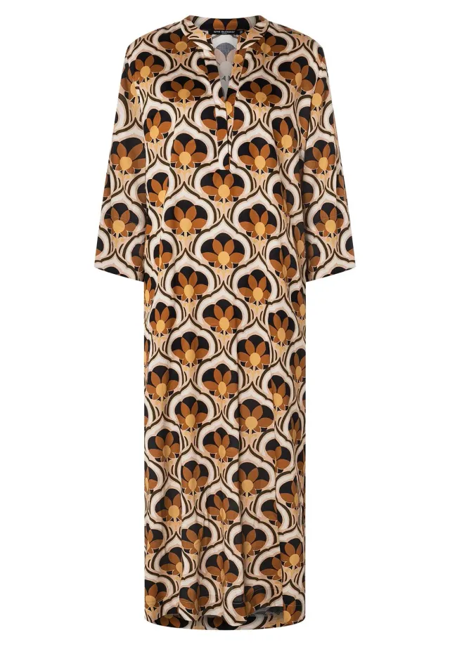 Ana Alcazar Kagea Abito Camicia Midi Marrone