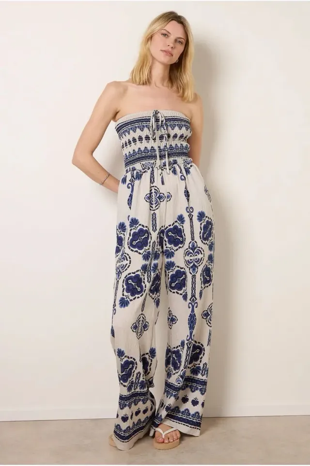 Blue Vanilla Tribal tuta intera navy fantasia leggero estate