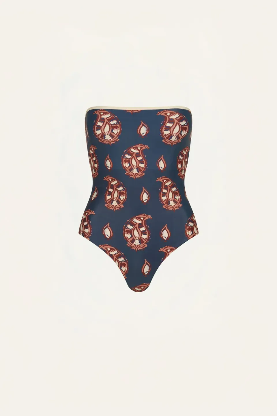 Johanna Ortiz Alta Mar costume intero senza spalline blu