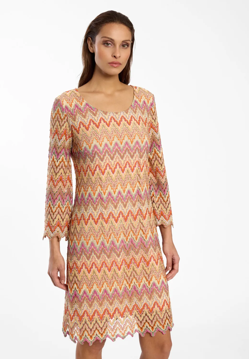 Ana Alcazar Dinra abito tunica maglia arancione