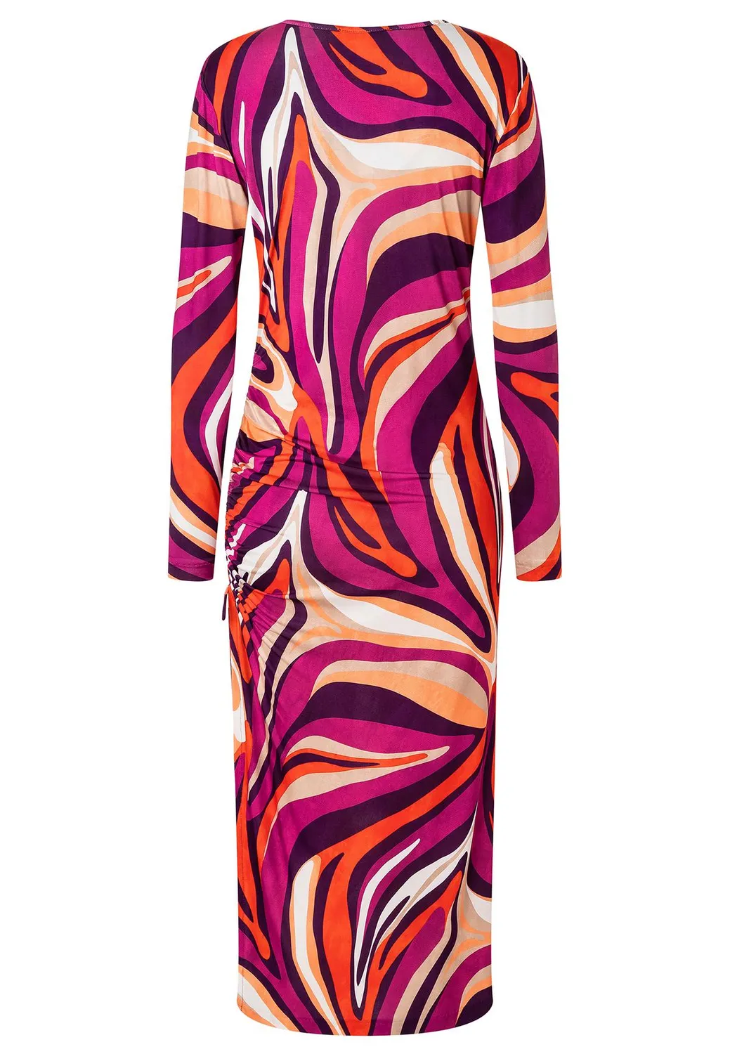 Ana Alcazar Priely tubino midi cut-out stampa