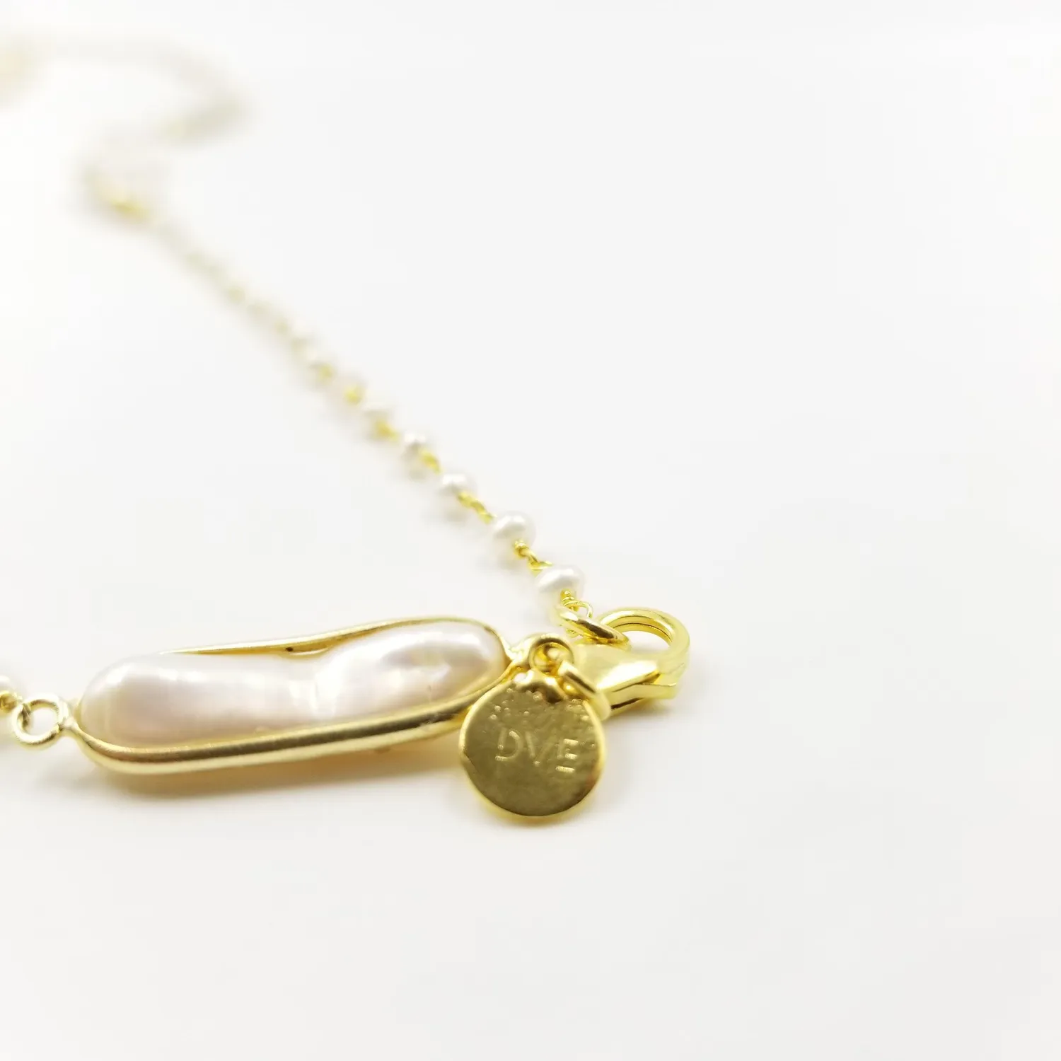 Our Dve Long Pearl Rose Quartz collana quarzo rosa