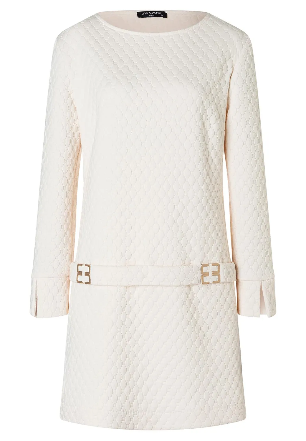 Ana Alcazar Adlea abito 60's bianco trapuntato