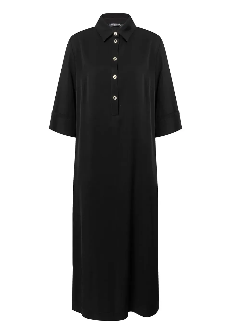 Ana Alcazar Rakora abito camicia midi nero