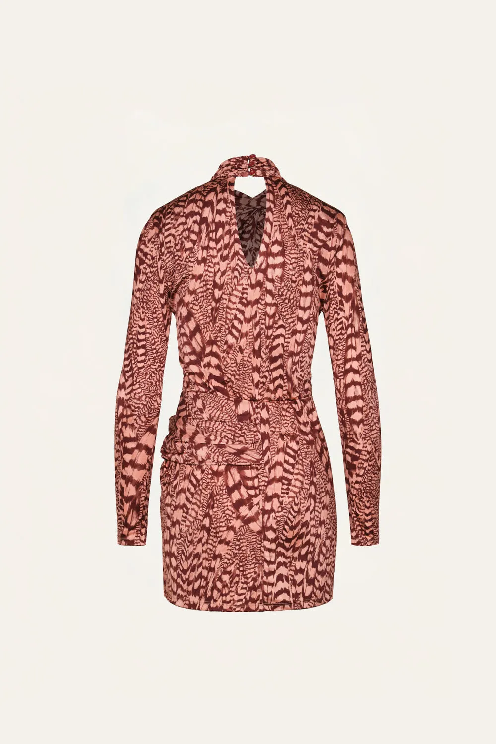 Johanna Ortiz Softly Unbound mini abito jersey vino