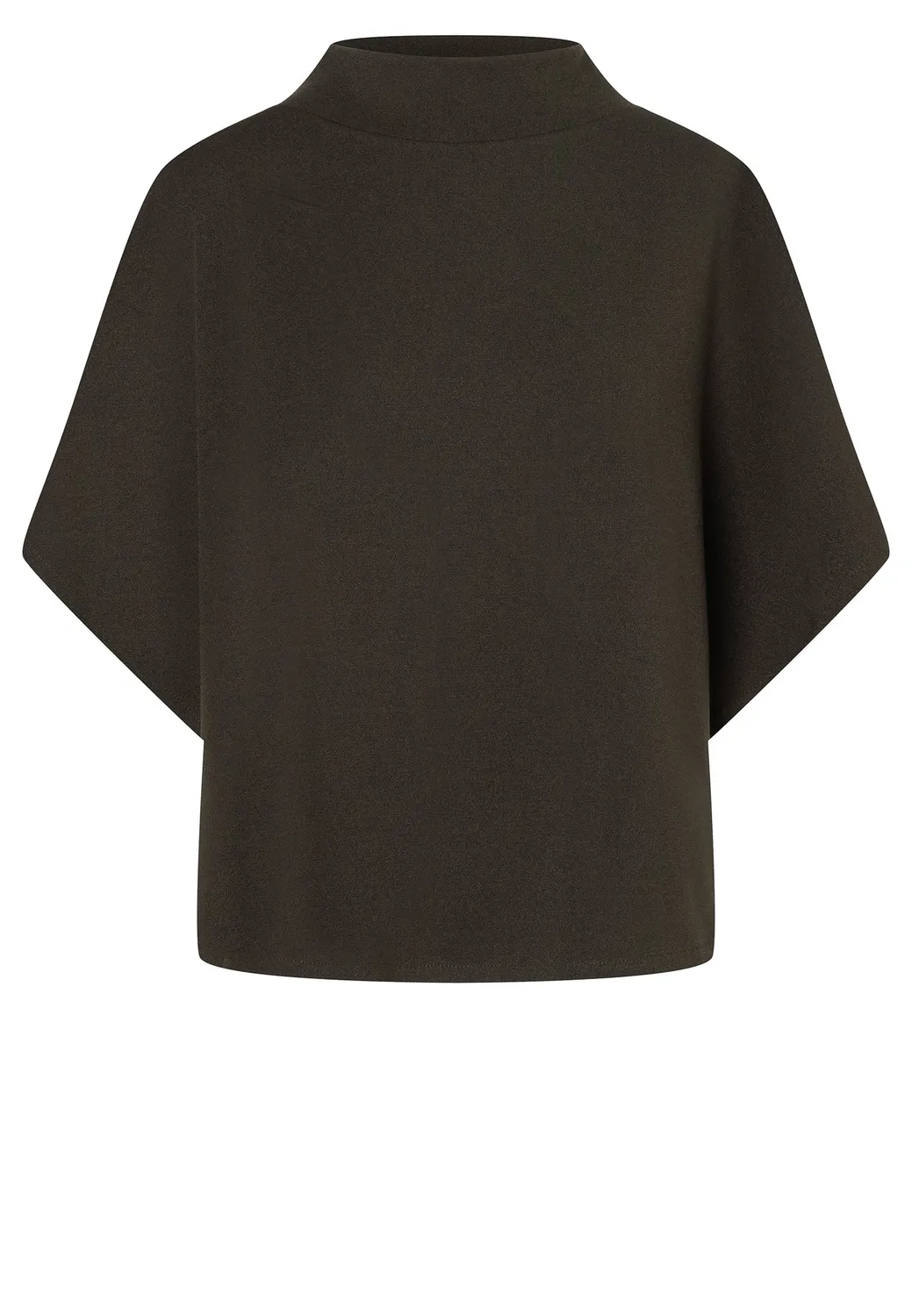 Ana Alcazar Eliorelle top mantella kaki collo alto