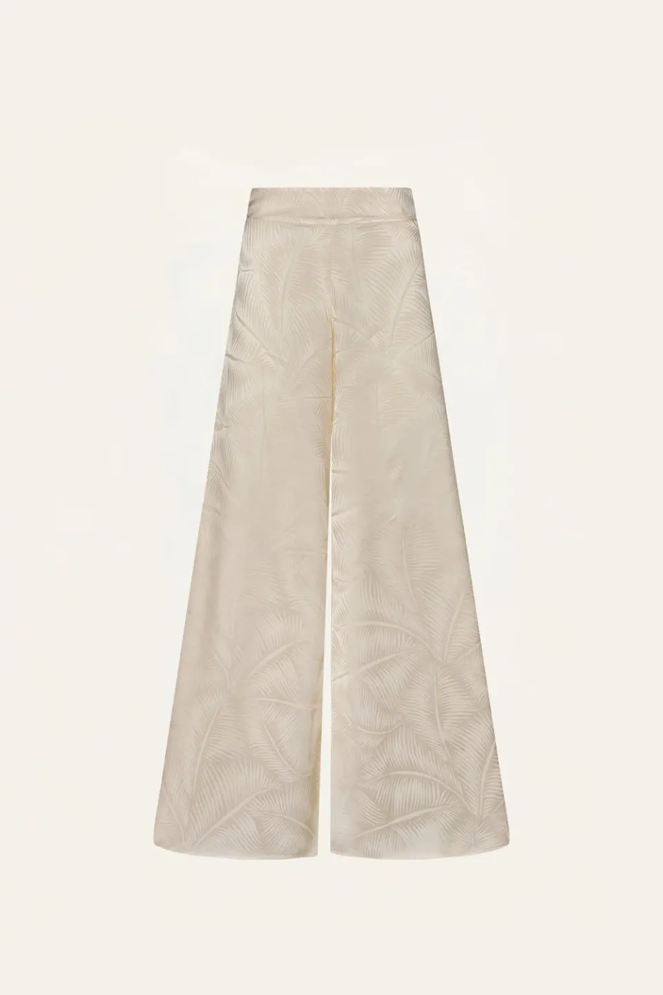 Johanna Ortiz Musical pantaloni palazzo ecru jacquard