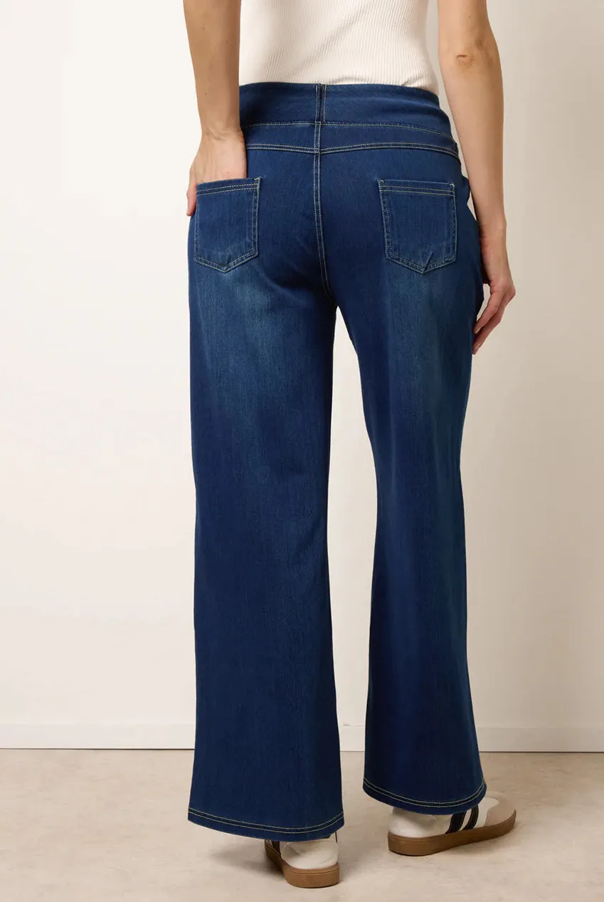Blue Vanilla Multi Stretch Deep Waistband Jeans Indaco Zampa