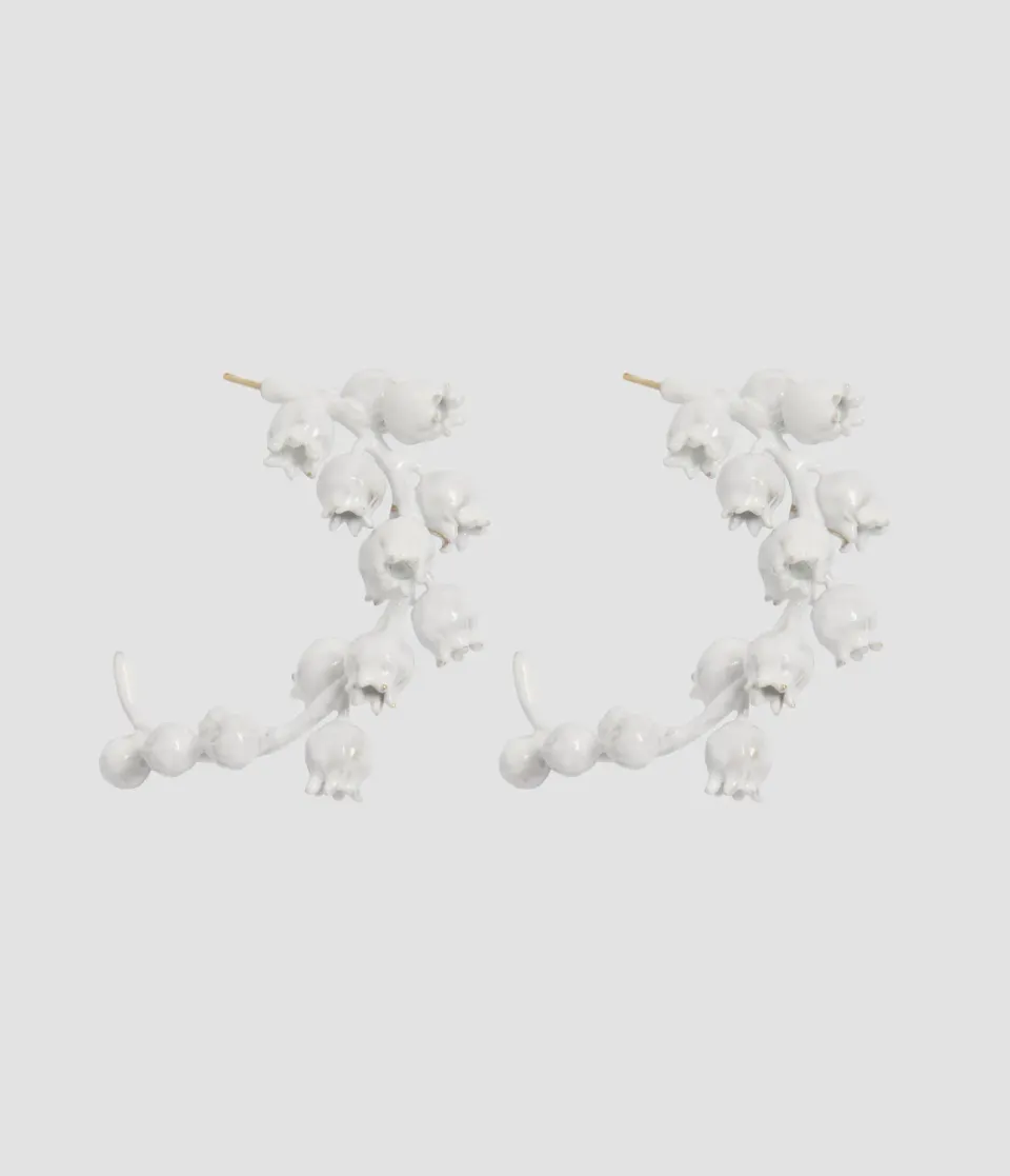 Erdem Lilly Of The Valley Earring orecchini floreali perla
