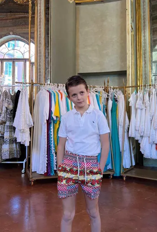 Antica Sartoria CF013 costume boxer rosso bambino