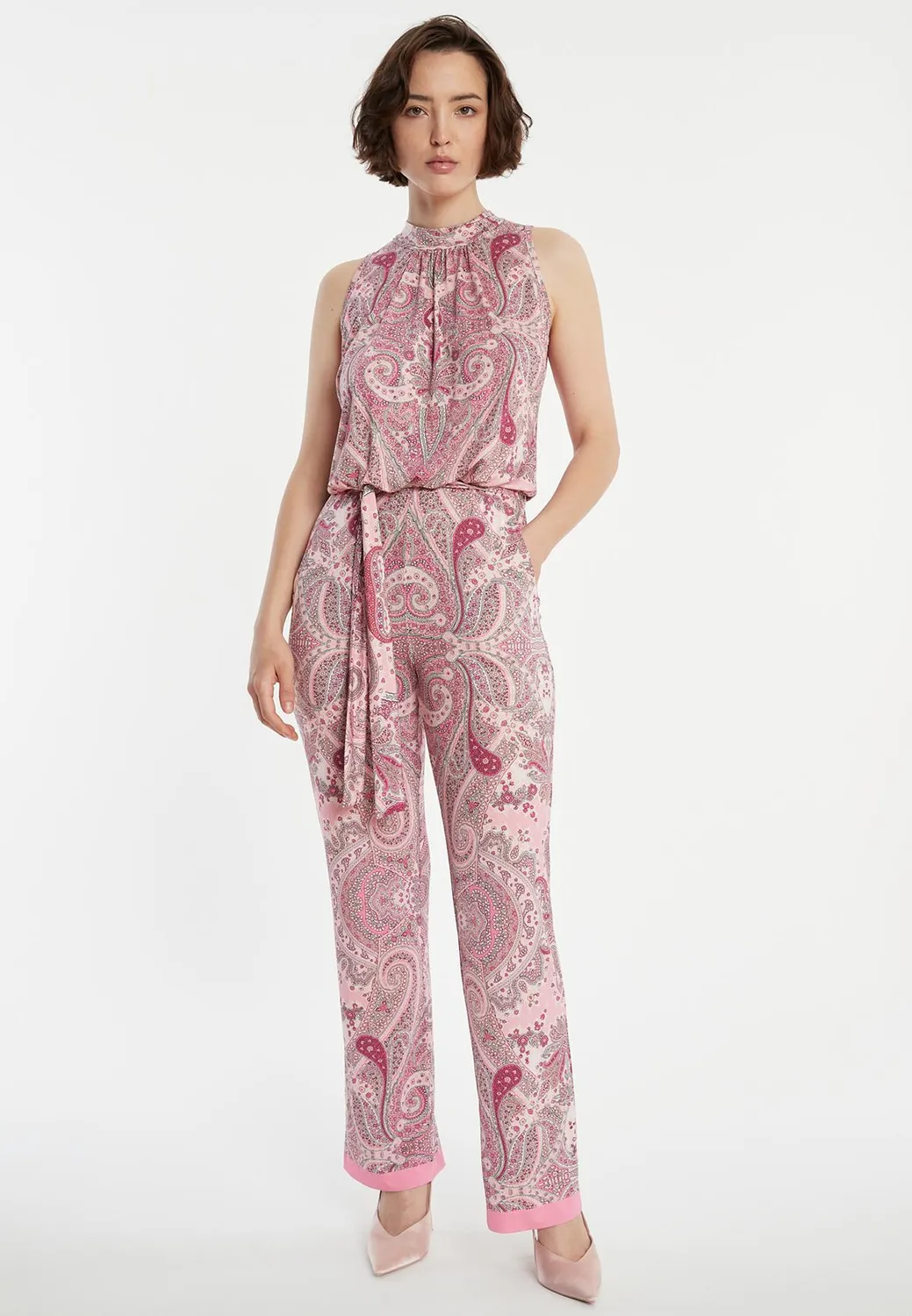 Ana Alcazar Zipala tuta rosa stampa paisley