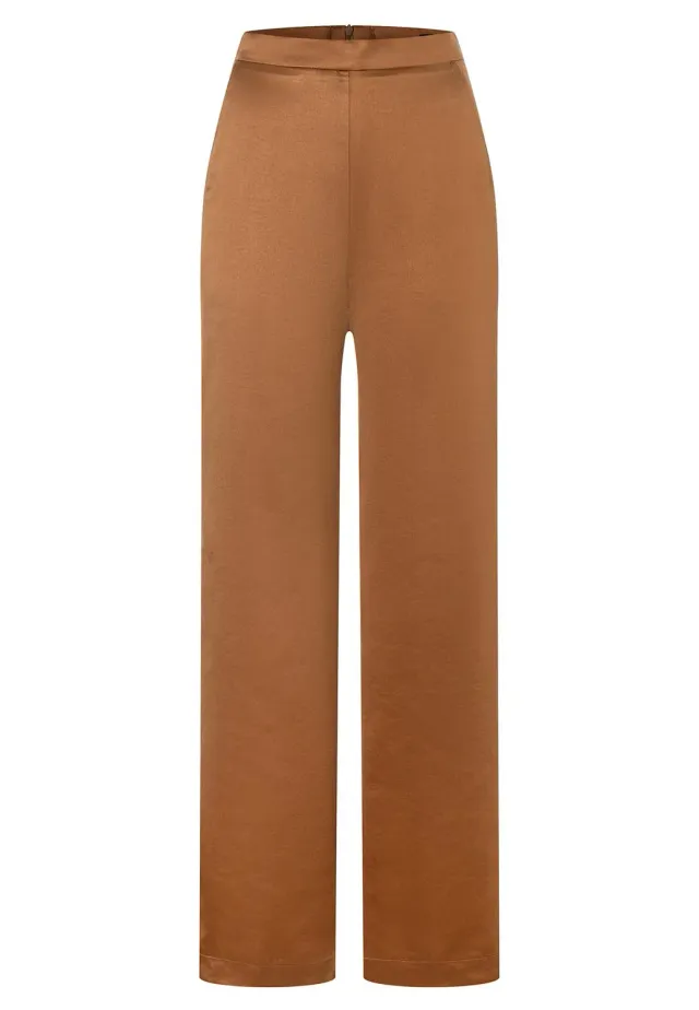 Ana Alcazar Pahisea pantaloni satin rame gamba dritta