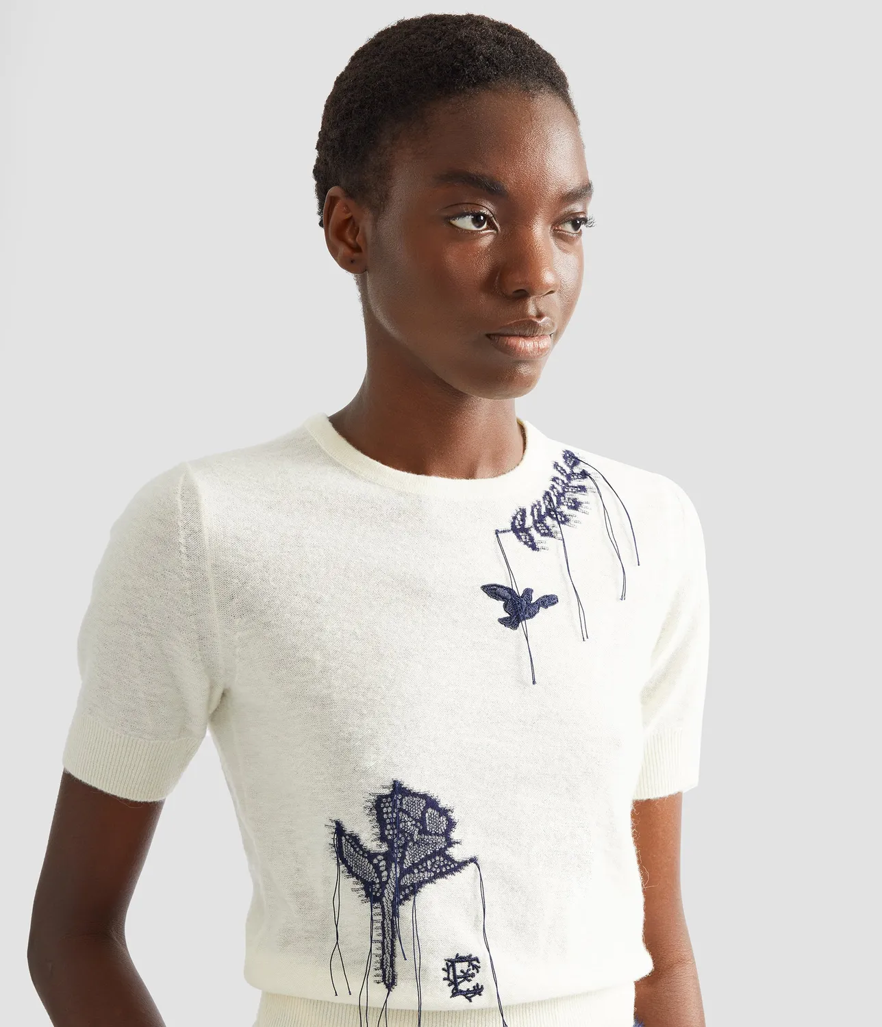 Erdem Alpaca Blend maglia lana maniche corte XS-XL