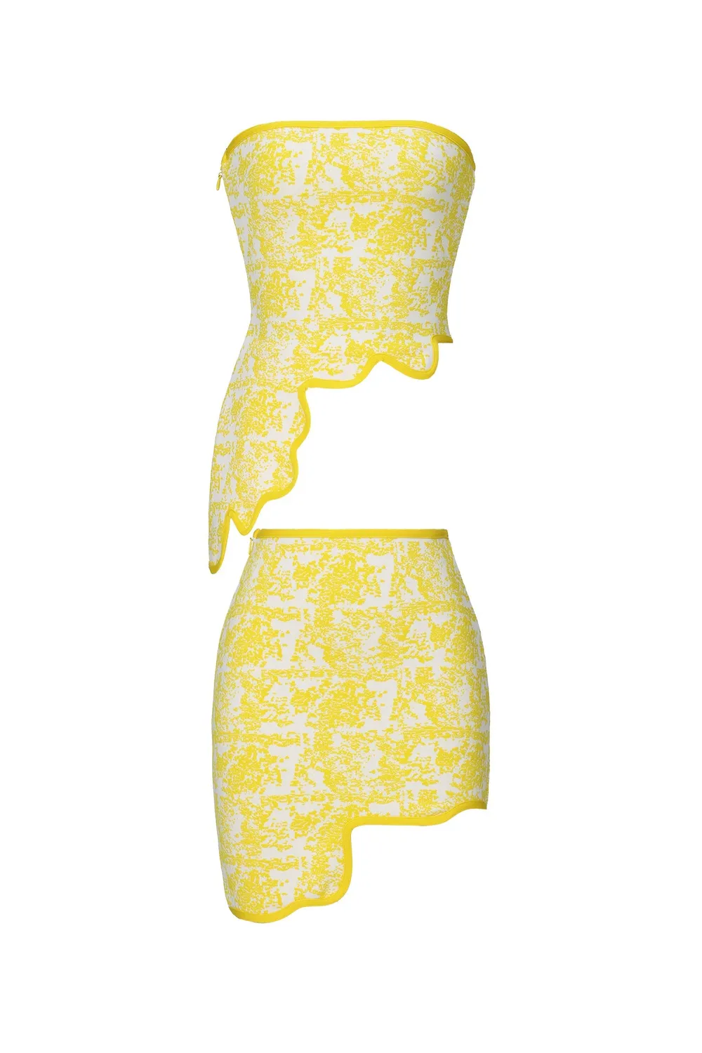 Bella Barnett Trinaco Chic set top gonna giallo bandage