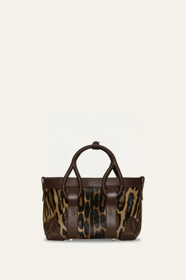 Johanna Ortiz Wild Grace mini tote pelle leopardata unica