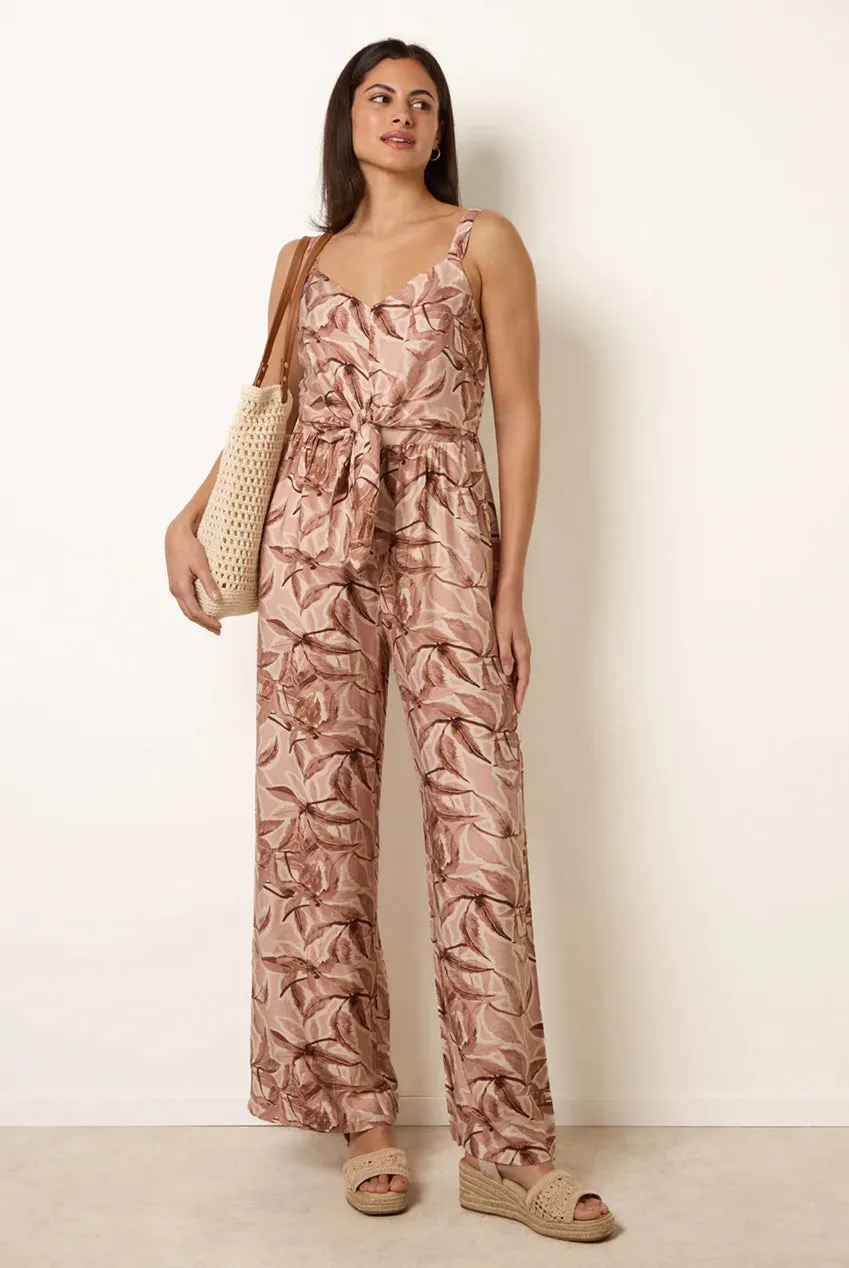 Blue Vanilla Tie Front Tuta Mocha Scollo V Estiva