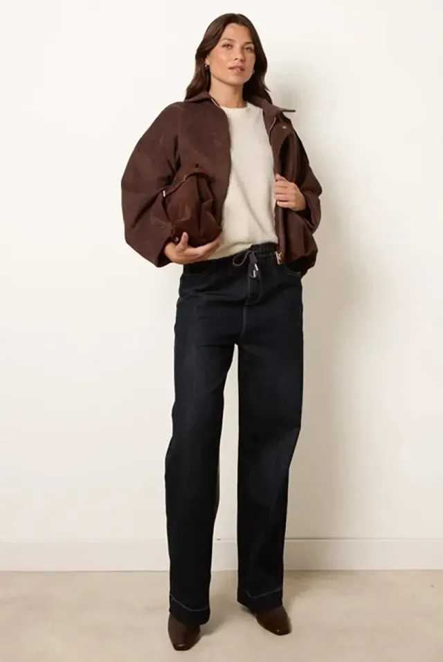 Blue Vanilla Tie Waist jeans elasticizzati indigo