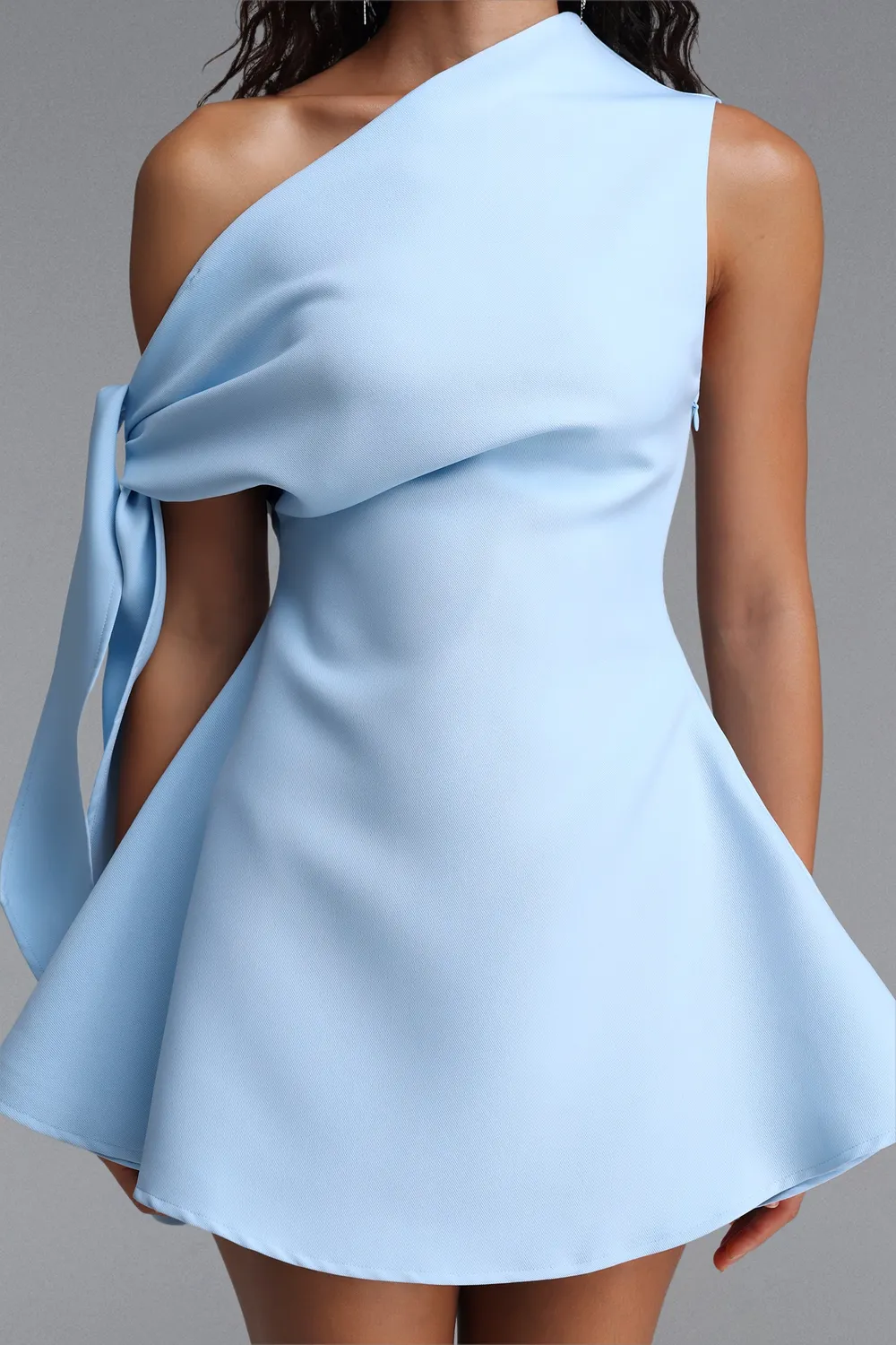 Bella Barnett Retale Abito Mini Blu Monospalla Linea A