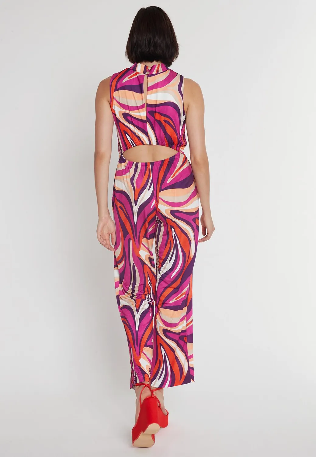 Ana Alcazar Prilora tuta jumpsuit fantasia fucsia