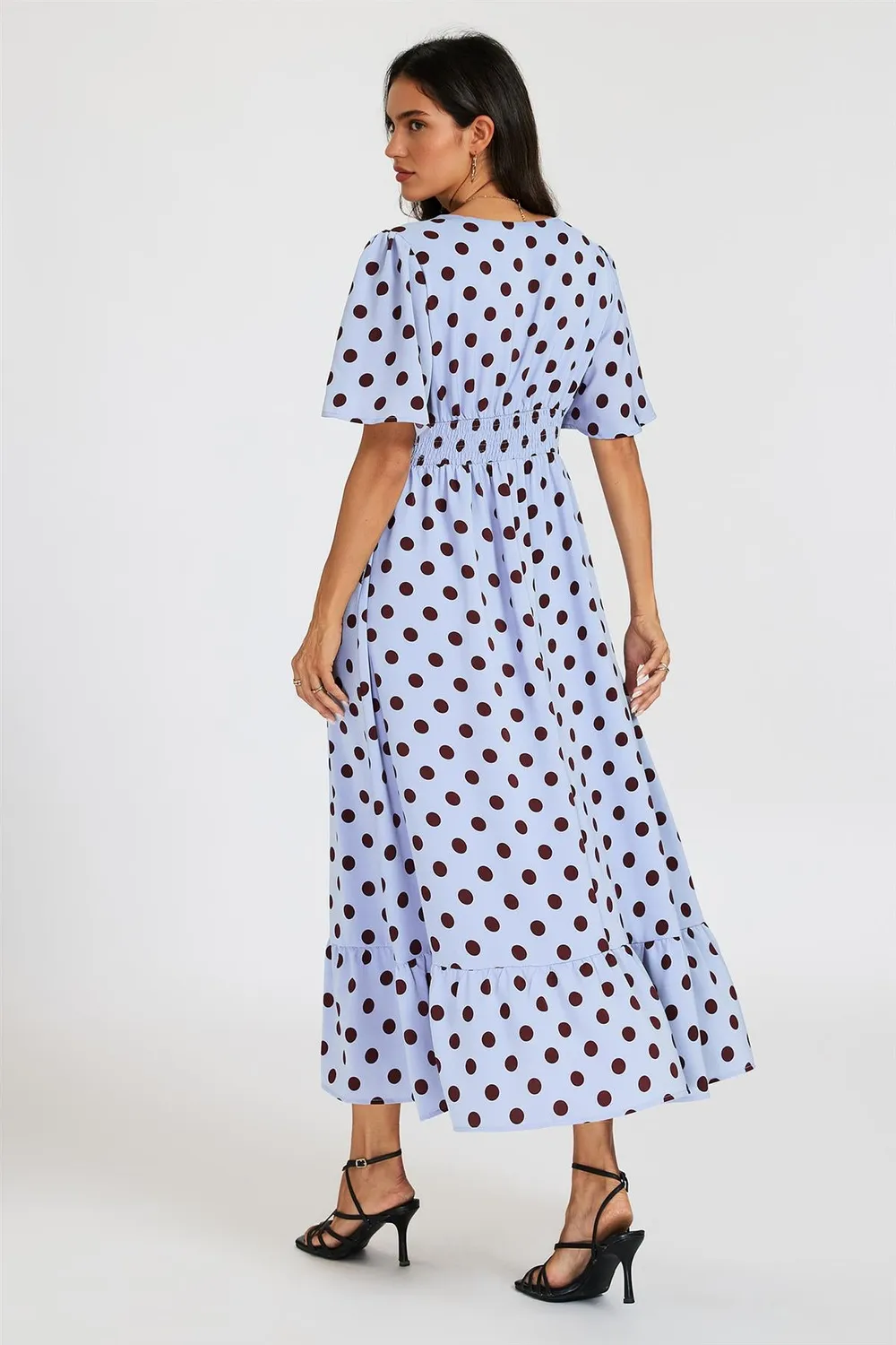 FS Collection pois abito midi scollo V blu