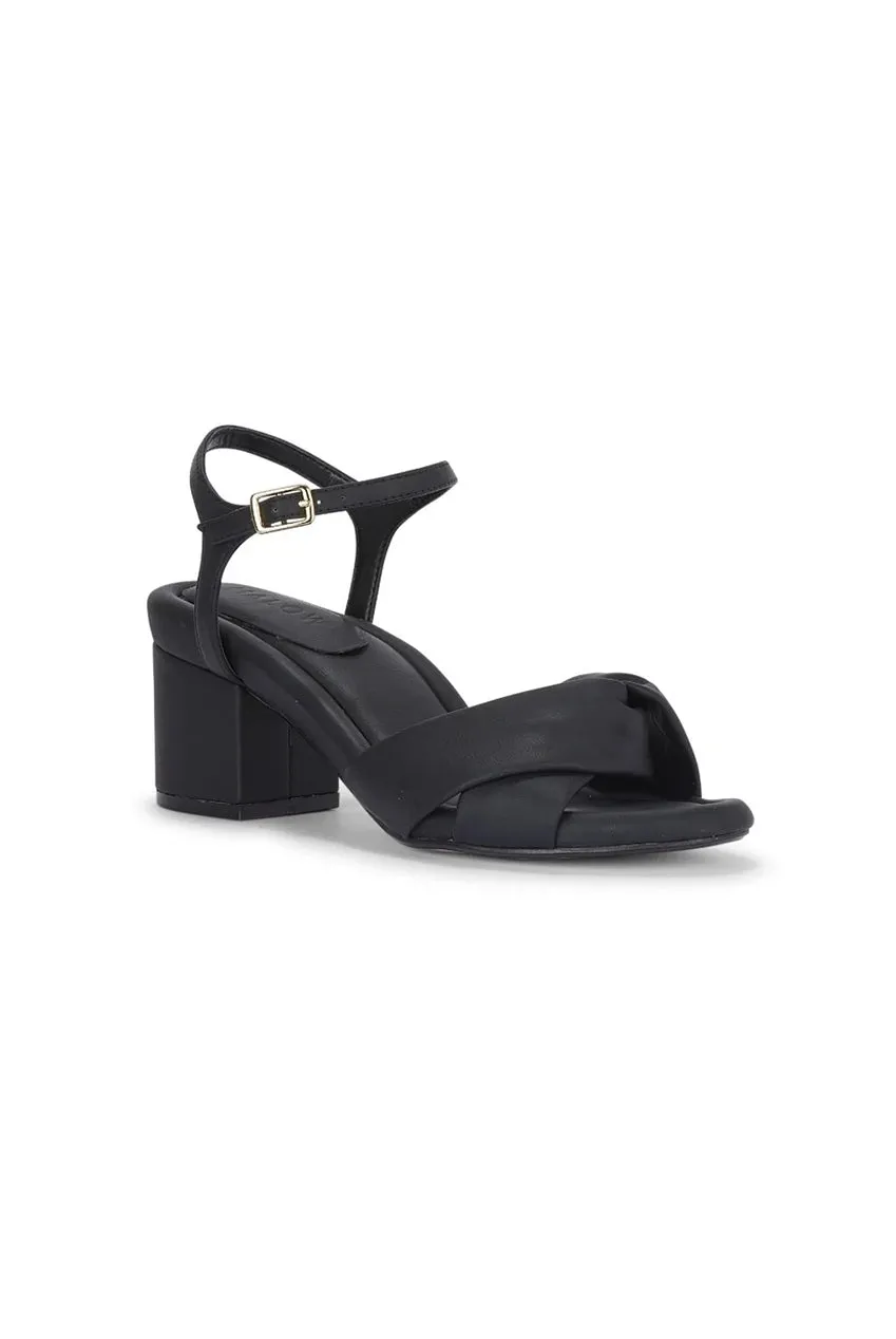 Malow London Bella sandali neri tacco 5,5 cm