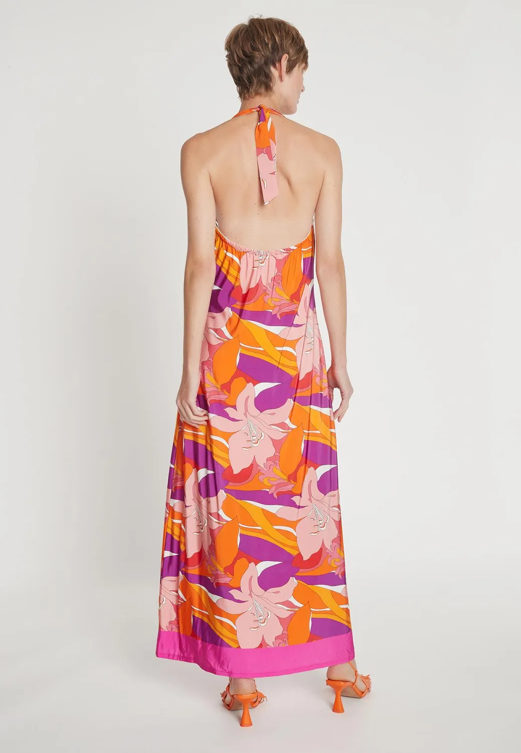 Ana Alcazar Loaly abito maxi floreale anni 70