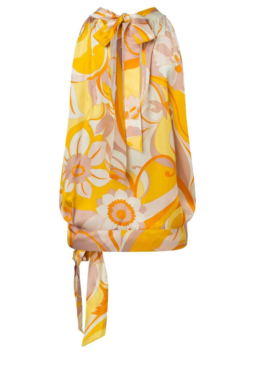 Ana Alcazar Redia top all'americana floreale giallo