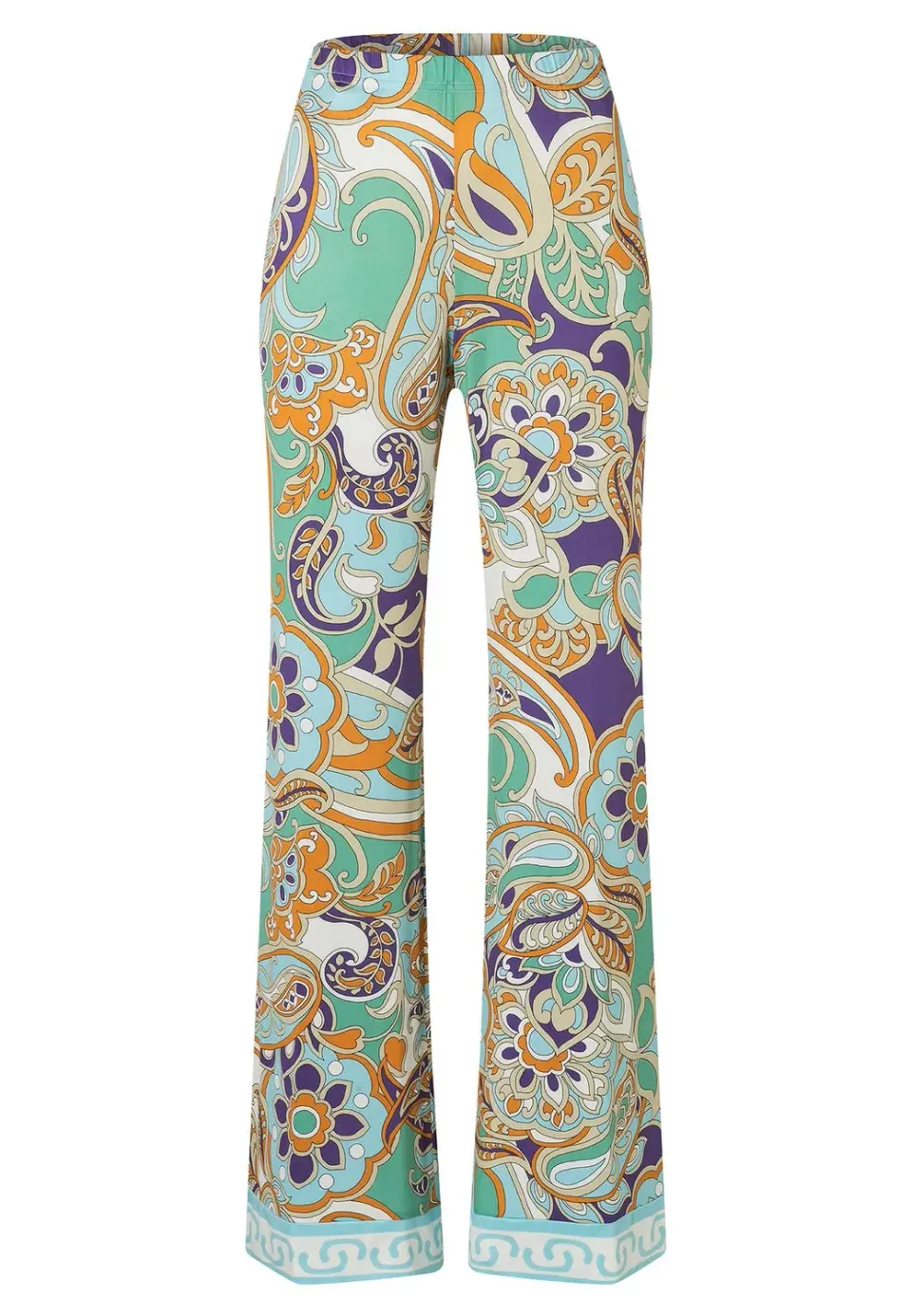 Ana Alcazar Kisby pantaloni zampa jersey paisley