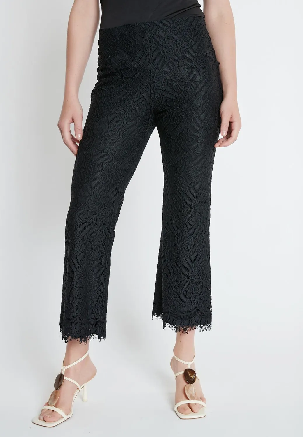 Ana Alcazar Kadane pantaloni pizzo nero