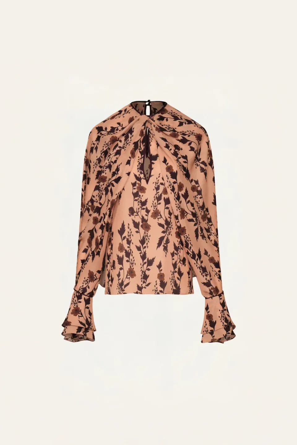 Johanna Ortiz Untamed Bloom top seta rosa ibisco