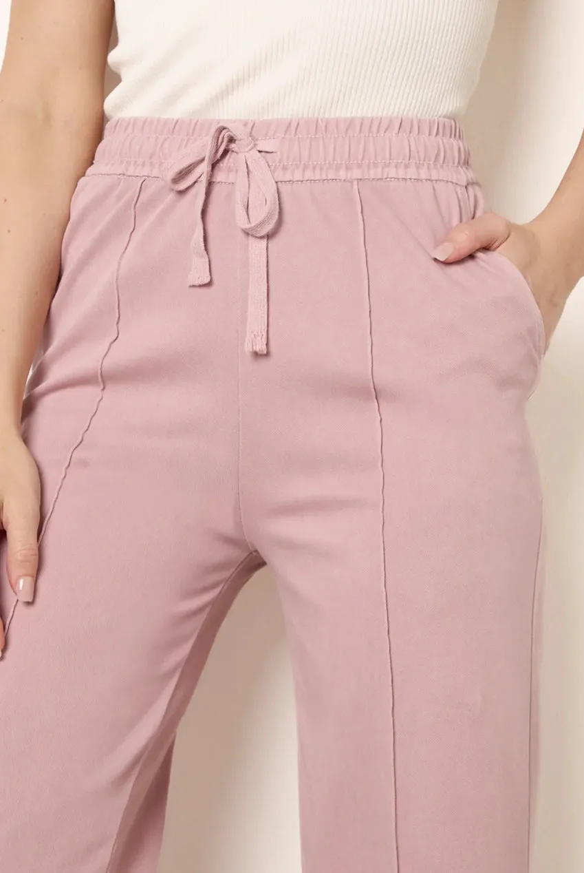 Blue Vanilla Seam Detail pantaloni rosa cotone flare