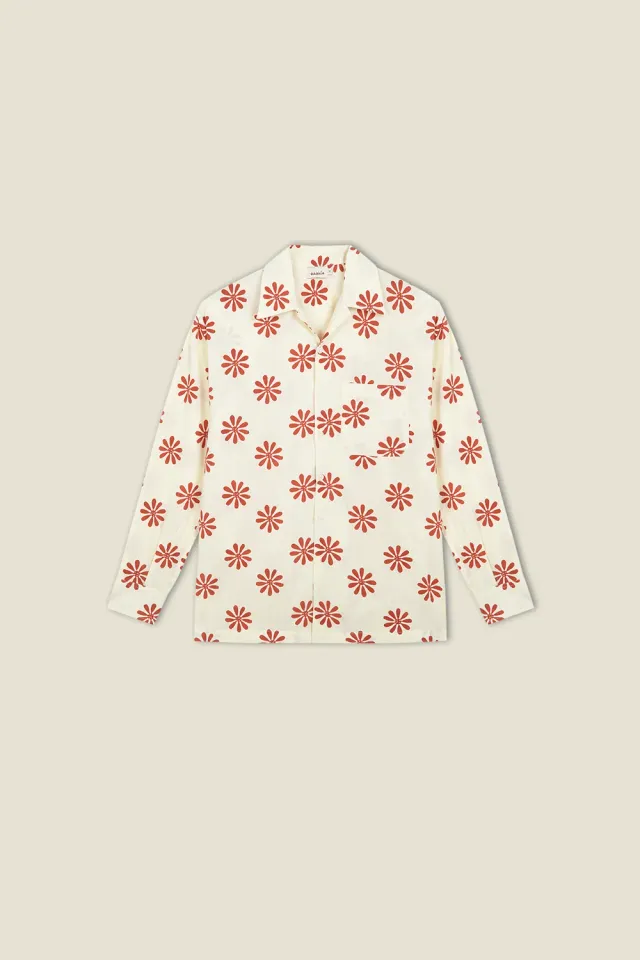 Dahlia Harry camicia marigold cotone fantasia fiori