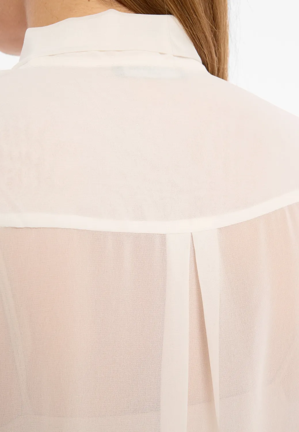 Ana Alcazar Cosala camicia chiffon bianca fiocco