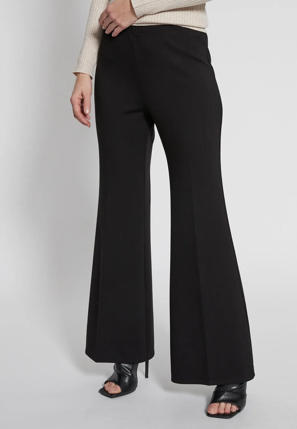 Ana Alcazar Harona pantaloni neri a zampa eleganti