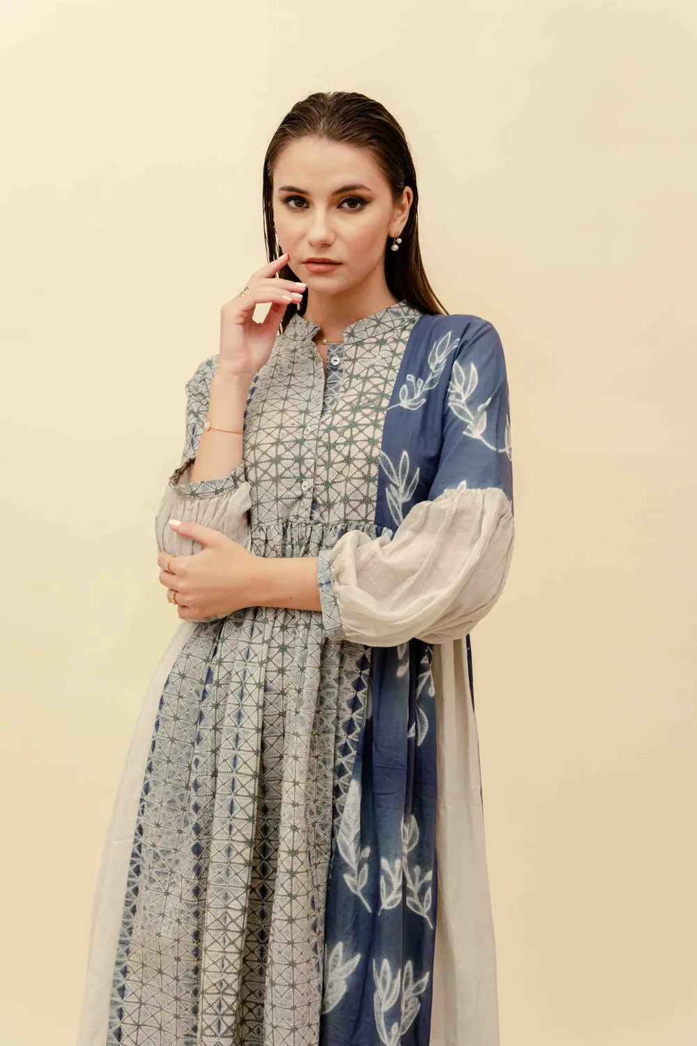 Our Dve Sugandha Vestito Cotone Regular Fit
