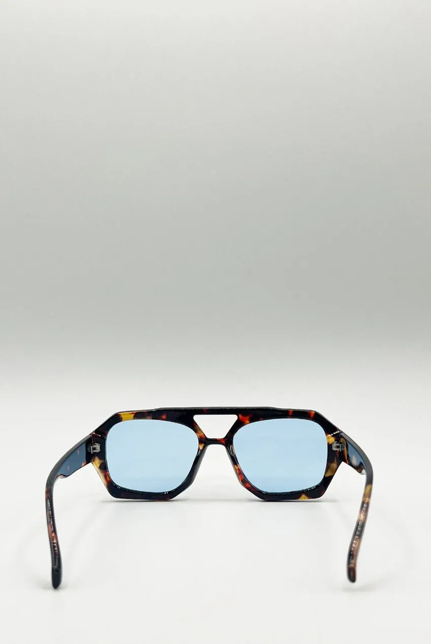 SVNX SG2500320 occhiali da sole tartarugati lenti blu navigator