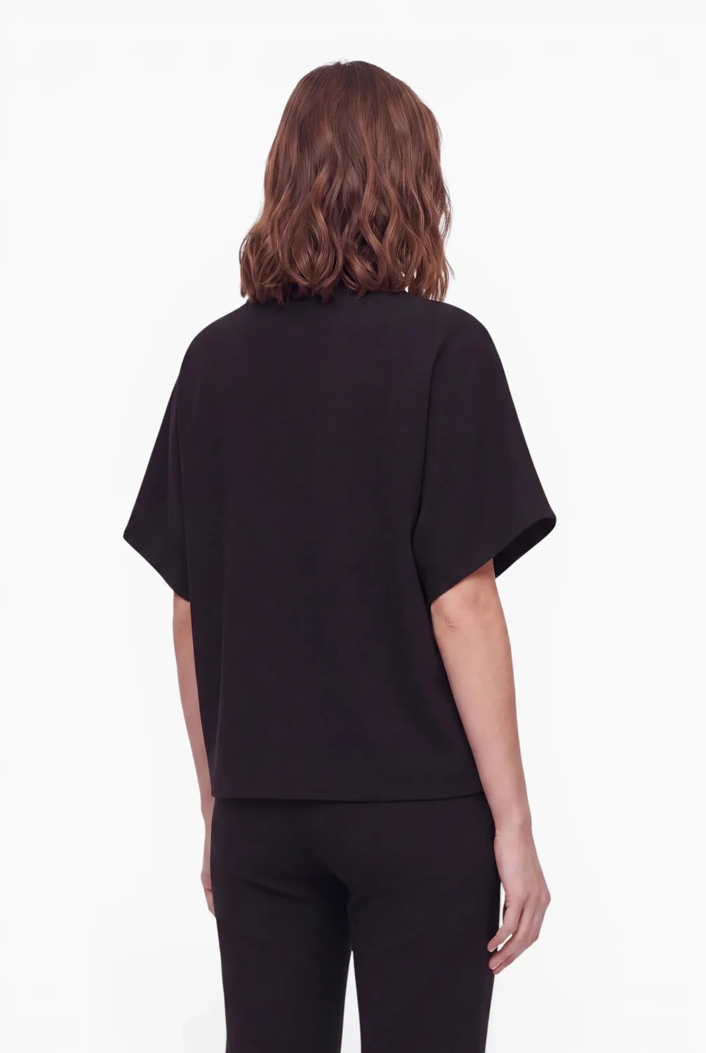 Ana Alcazar Elioramis top mantella nero collo alto
