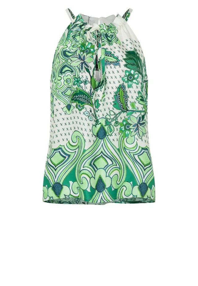 Ana Alcazar Lasiry top halter fantasia foglie