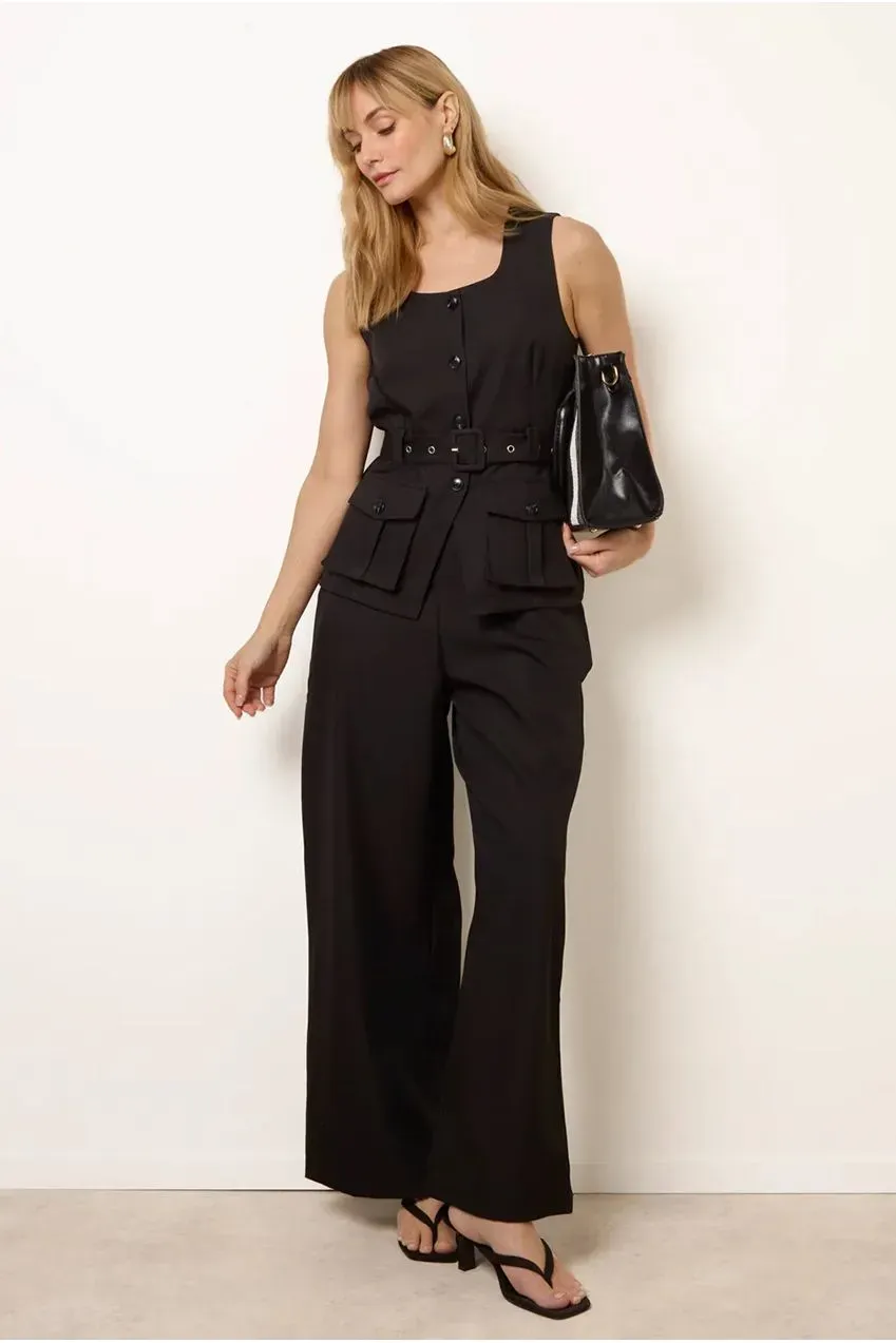 Blue Vanilla Tailored set nero top e pantaloni S