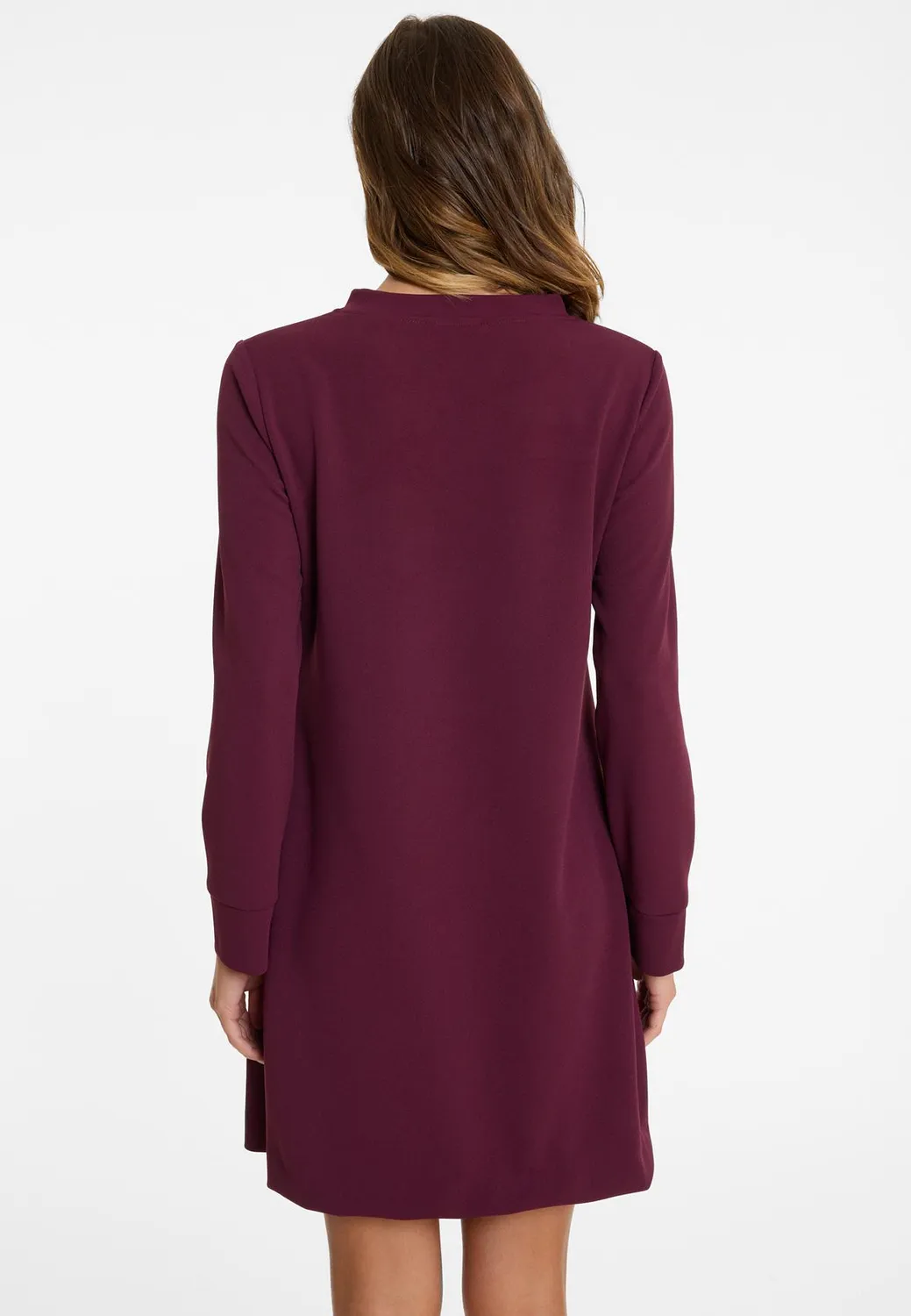 Ana Alcazar Admina abito corto svasato bordeaux