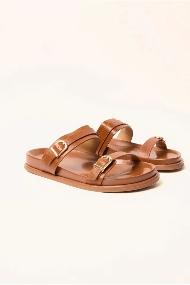 Blue Vanilla Sandali con Fibbia Camel Piatti
