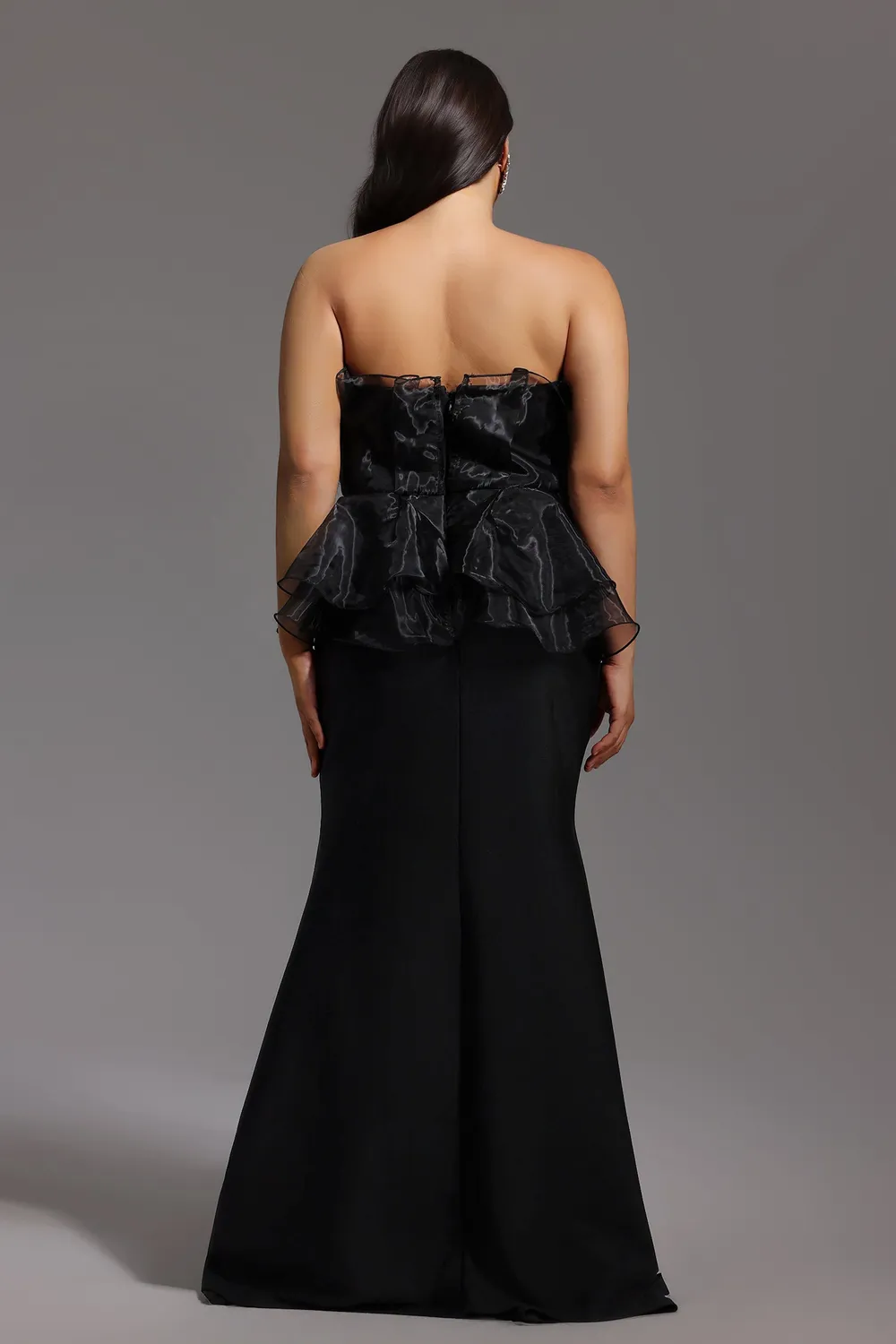 Bella Barnett Oria abito maxi bandage nero a sirena