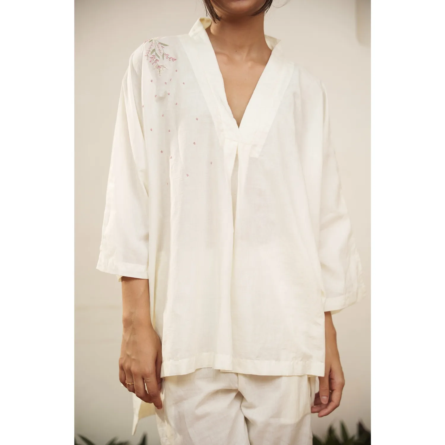 Our Dve Capsule 20 camicia beige cotone