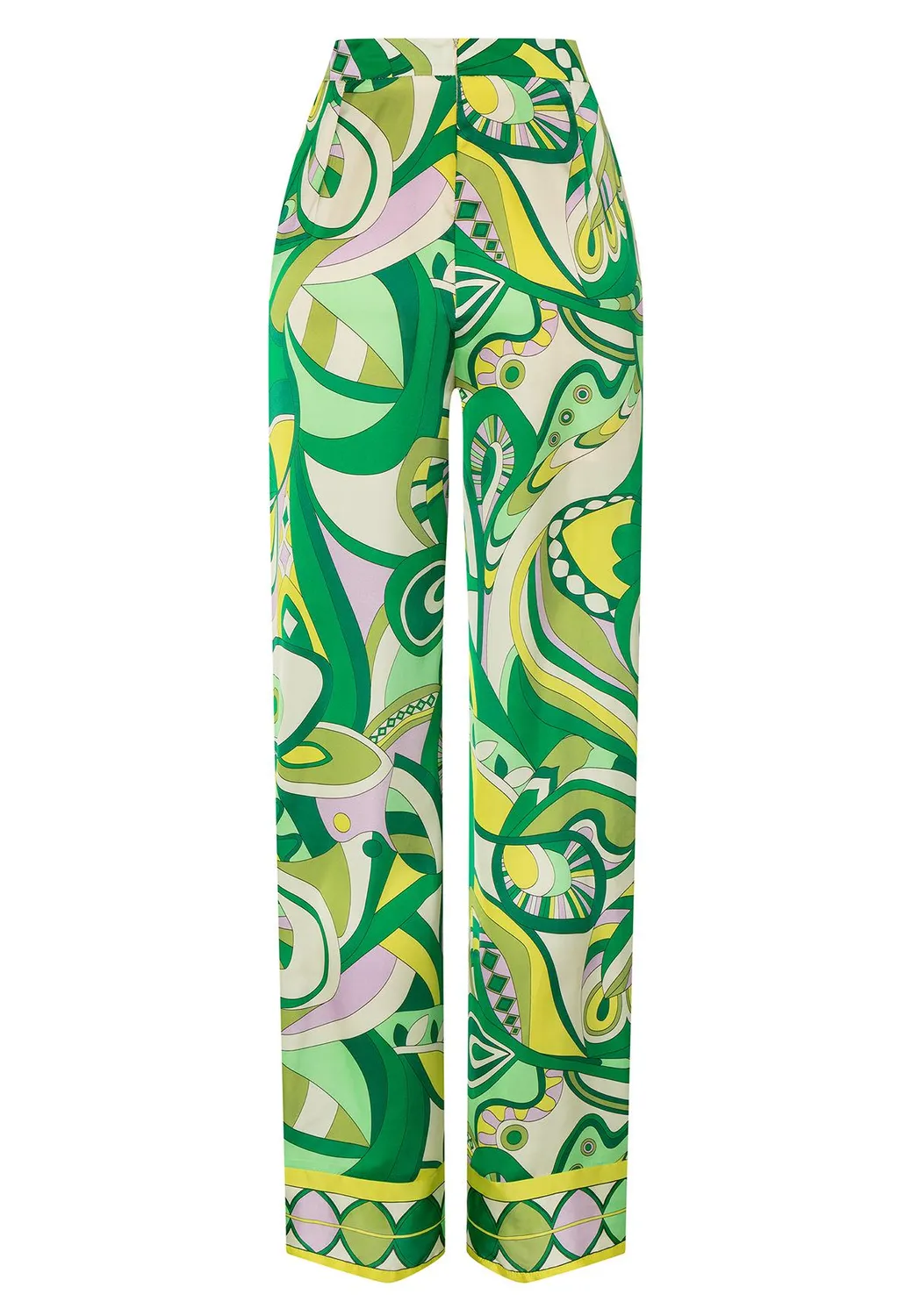 Ana Alcazar Lewona pantaloni palazzo satin fantasia