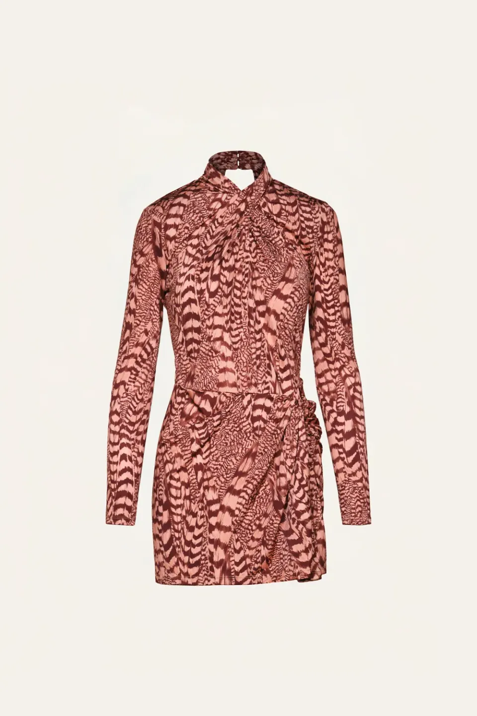 Johanna Ortiz Softly Unbound mini abito jersey vino