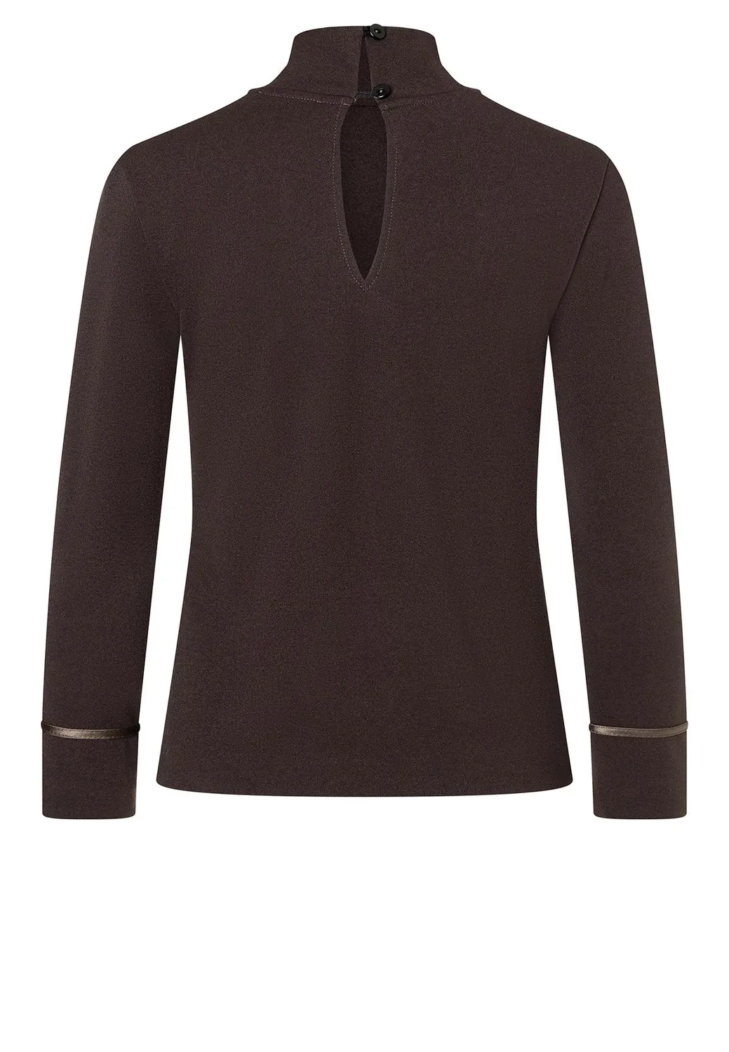 Ana Alcazar Harvene camicia marrone ecopelle