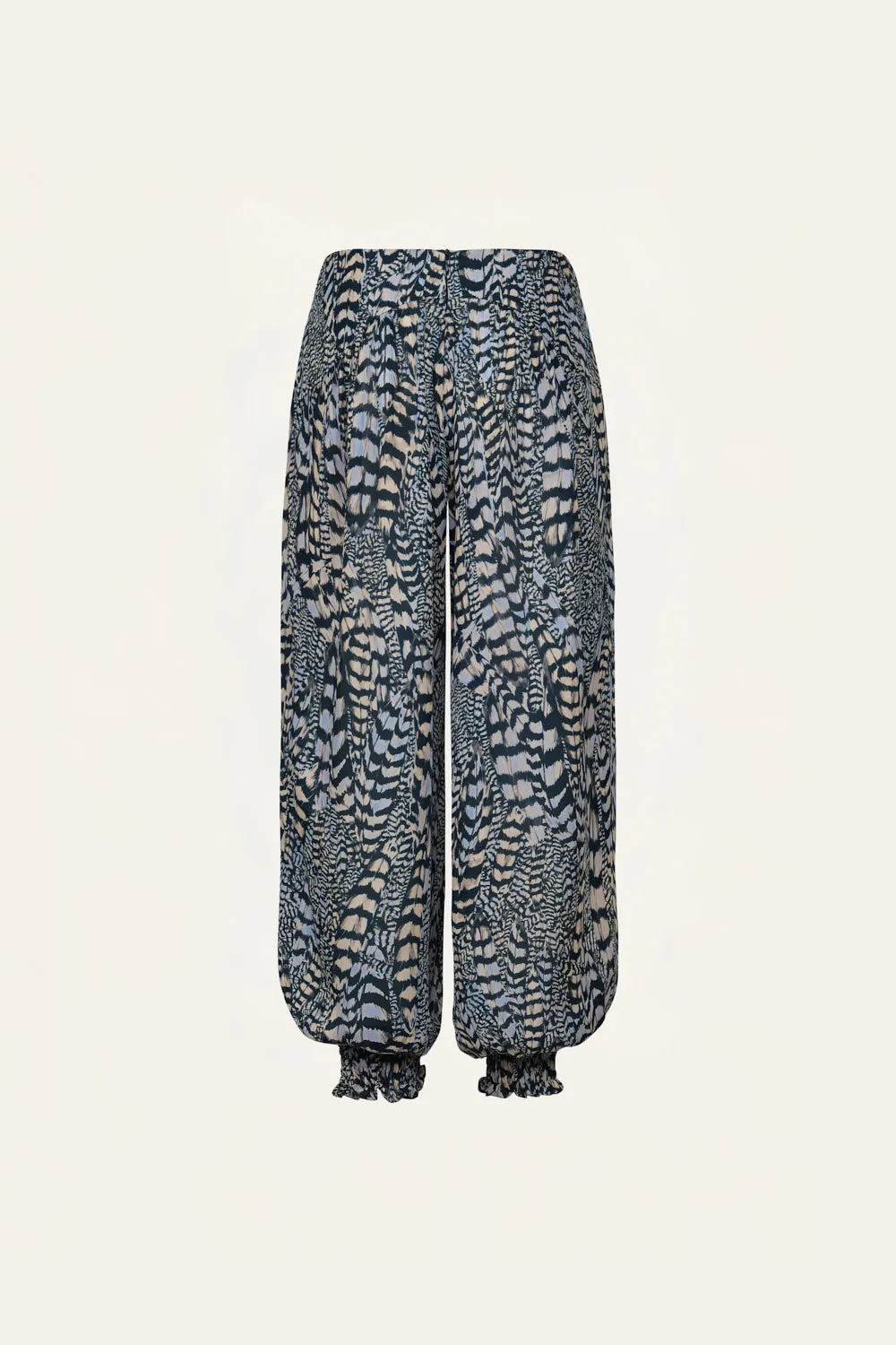 Johanna Ortiz Whispered Motion pantalone navy seta